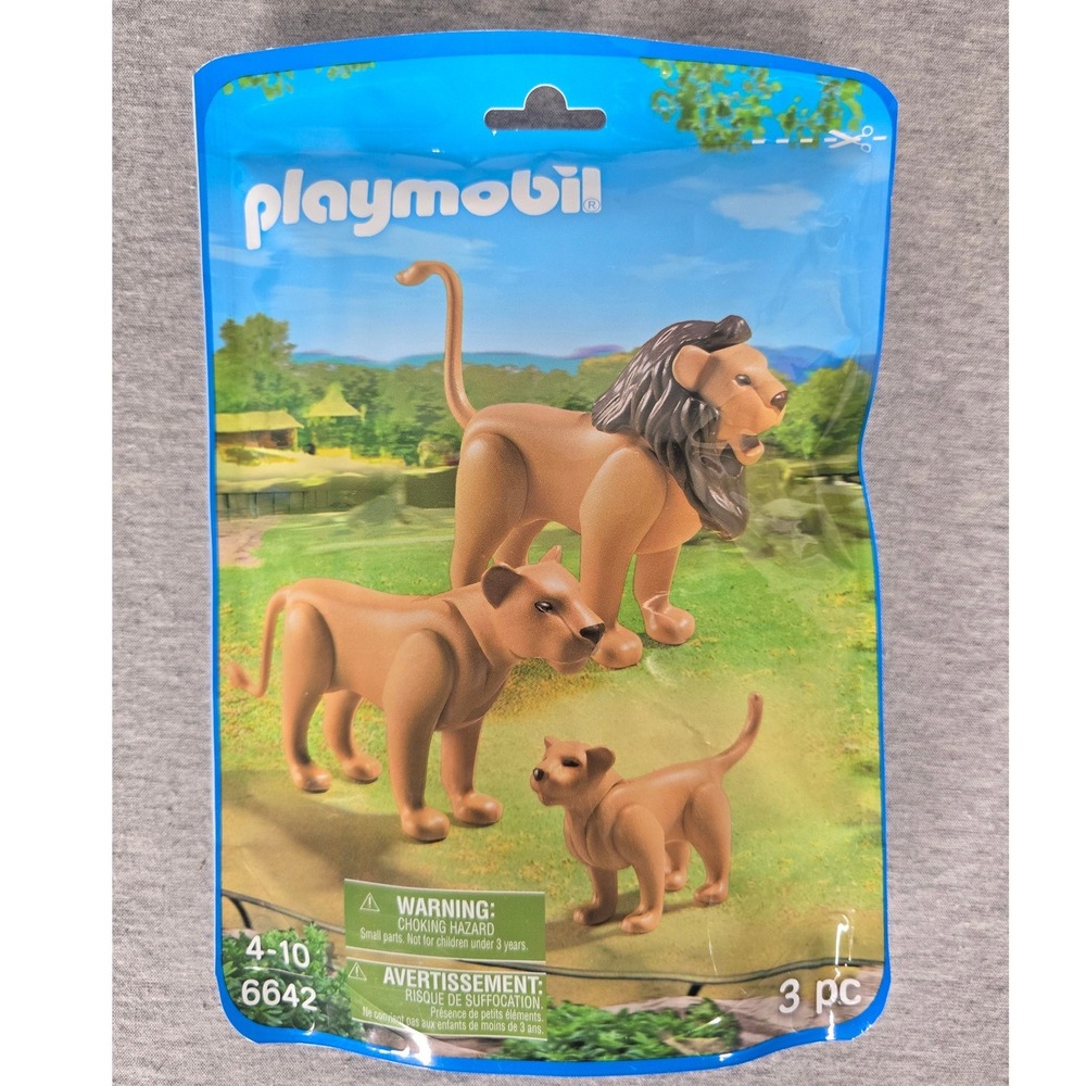 Playmobil 6642 Lion Family Wild Life City Zoo 3 Piece Set New Sealed